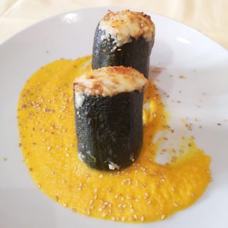 Calabacines rellenos de picada - restaurante el Jerezano - el mejor menú del día - San Sebastían de los reyes